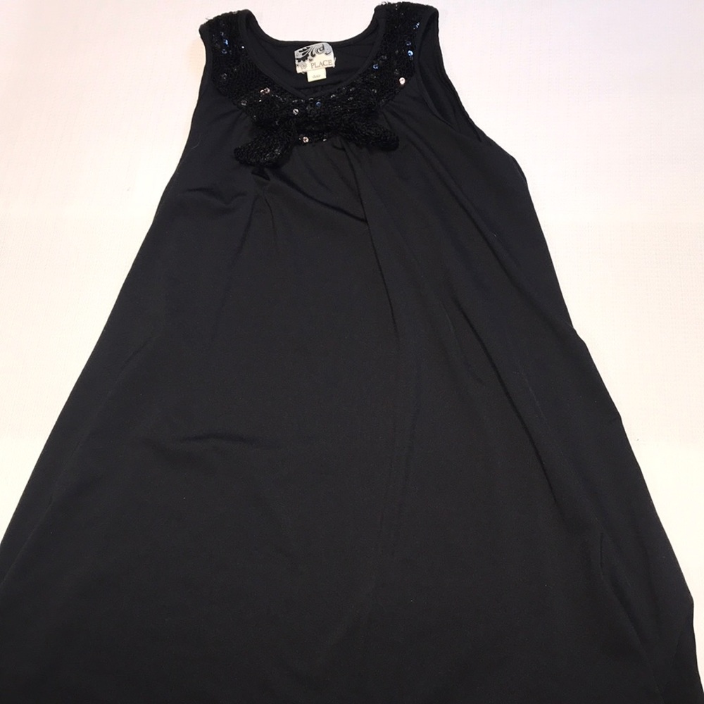 Children’s Place Black Sequin Bow Dress
